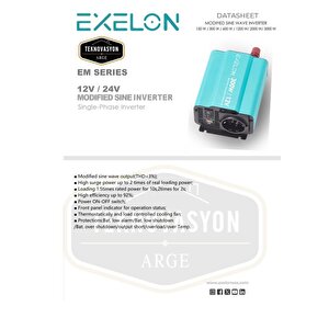 Teknovasyon Arge Exelon 12 V 300w Modifiye Sinüs Inverter