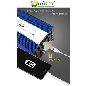 Alpex 2000 W 12 Volt Ups Akü Şarjlı Tam Sinüs Inverter