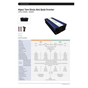 Alpex 2000 W 12 Volt Ups Akü Şarjlı Tam Sinüs Inverter