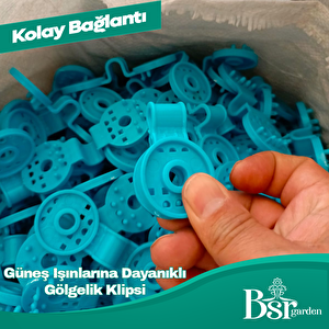 500 Adet Mavi Gölgelik Klipsi Bsr Garden Uv Katkılı