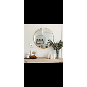 Mi̇u Yuvarlak 60cm Duvar Aynası, Dresuar Aynası, Banyo Aynası