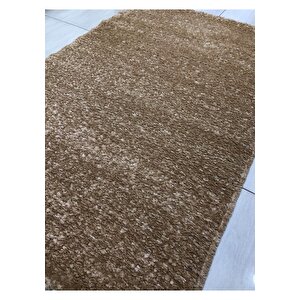 Burak Halı Gizem 125x180 El Örgüsü Düz Renk Açık Kahve Halı !