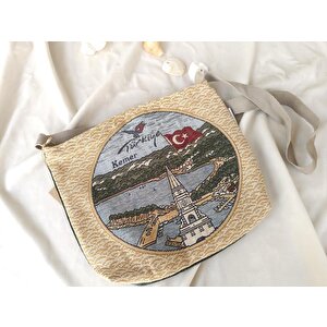 Çanta Bez Çanta Plaj Omuz Çantası Pazar Market Çantası Fermuarlı Çanta
