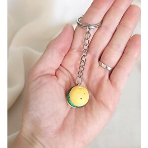 Anahtarlık Mini Hamburger Yiyecek Model Araba Çanta Cüzdan Süsü Aksesuar