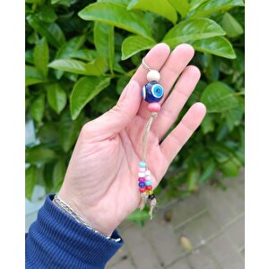 Nazar Boncuk Anahtarlık 5 Adet Kötü Göz Kovucu Hand Made Nazarlı Araba Süsü