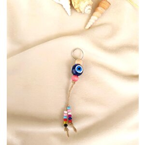 Nazar Boncuk Anahtarlık 5 Adet Kötü Göz Kovucu Hand Made Nazarlı Araba Süsü