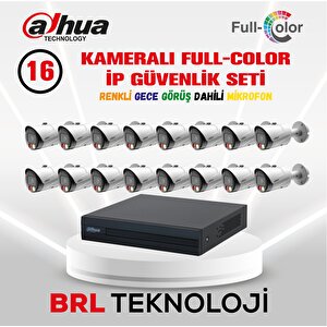 16 Kameralı Full Color İp Güvenlik Kamera Seti