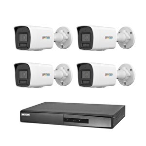 Hikvision 4 Kameralı 4 Mp Colorvu İp Güvenlik Kamera Seti Ds-2cd1047g2h-liuf (dahili Mikrofonlu)