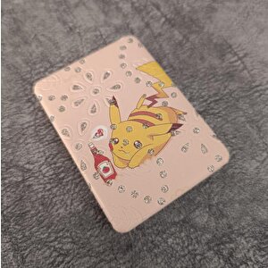 Cep Ayna Pokemeon Pikachua Makyaj Çanta Seyahat Taşınabilir Ayna Kozmetik Büyüteç Kompakt