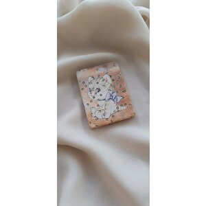 Ayna Makyaj Aynası Kurdele Kedi Model Cep El Aynası Çanta Seyahat Taşınabilir