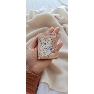 Ayna Makyaj Aynası Kurdele Kedi Model Cep El Aynası Çanta Seyahat Taşınabilir