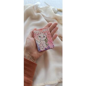 Ayna Makyaj Aynası Kedi Model Cep El Aynası Çanta Seyahat Taşınabilir