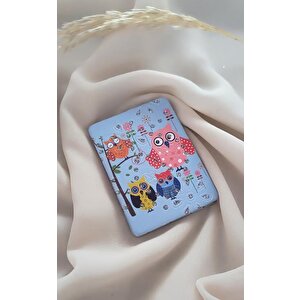 Ayna Cep Aynası Baykuş Model Makyaj Çanta Seyahat Taşınabilir El Aynası