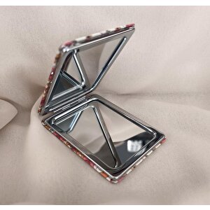 Ayna Cep Aynası Baykuş Model Makyaj Çanta Seyahat Taşınabilir El Aynası