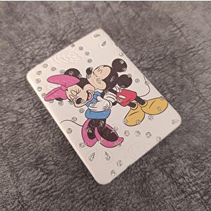 Cep Ayna Makyaj Çanta Seyehat Taşınabilir Mickey Minnie Mouse Ayna Kozmetik Büyüteç Kompakt