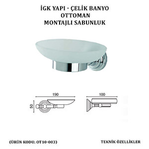 İgk Yapi - Çeli̇k Banyo Ottoman Montajli Sabunluk (ot10-003)