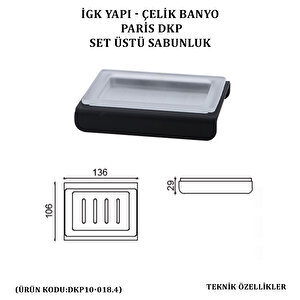İgk Yapi - Çeli̇k Banyo Pari̇s Set Üstü Sabunluk (dkp10-018.4)