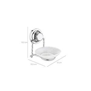 Delmeye Son Vakumlu Katı Sabunluk Düzenleyici Krom Vk-713