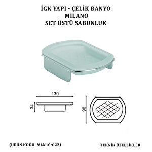 İgk Yapi - Çeli̇k Banyo Mi̇lano Set Üstü Sabunluk (mln10-022)