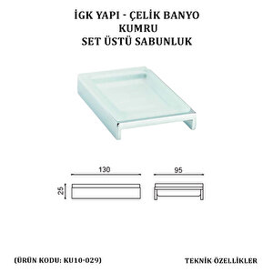 İgk Yapi - Çeli̇k Banyo Kumru Set Üstü Sabunluk (ku10-029)