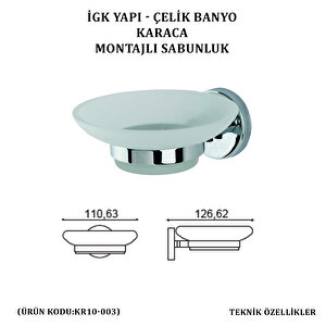 İgk Yapi - Çeli̇k Banyo Karaca Montajli Sabunluk (kr10-003)