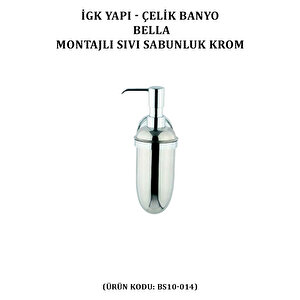 İgk Yapi - Çeli̇k Banyo Bella Montajli Sivi Sabunluk Krom (bs10-014)