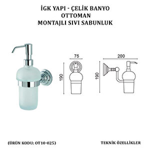 İgk Yapi - Çeli̇k Banyo Ottoman Montajli Sivi Sabunluk (ot10-025)