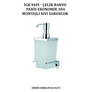 İgk Yapi - Çeli̇k Banyo Pari̇s Montajli Sivi Sabunluk (ps10-027)