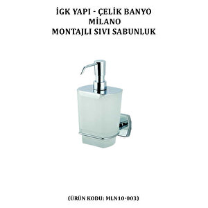 İgk Yapi - Çeli̇k Banyo Mi̇lano Montajli Sivi Sabunluk (mln10-025)