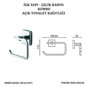 İgk Yapi - Çeli̇k Banyo Kumru Açik Tuvalet Kâğitliği (ku10-007)