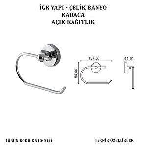 İgk Yapi - Çeli̇k Banyo Karaca Açik Tuvalet Kâğitliği (kr10-011)