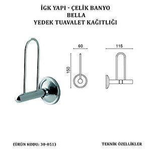 İgk Yapi - Çeli̇k Banyo Bella Yedek Tuvalet Kâğitliği (30-051)