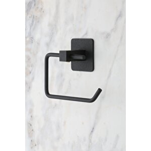 Kare Yapışkanlı Açık Tuvalet Kağıtlığı Wc Kağıtlık Tutucu Siyah Ks-001