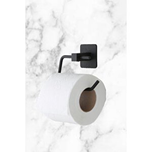 Kare Yapışkanlı Açık Tuvalet Kağıtlığı Wc Kağıtlık Tutucu Siyah Ks-001