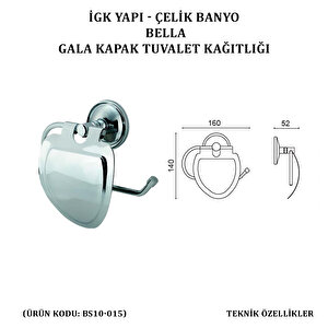 İgk Yapi - Çeli̇k Banyo Bella Gala Kapak Tuvalet  Kâğitliği(bs10-015)