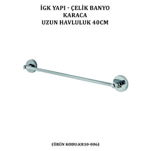 İgk Yapi - Çeli̇k Banyo Karaca Uzun Havluluk 40cm (kr10-006)