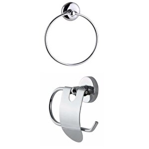 Banyo Aksesuar Seti Krom İkili Set