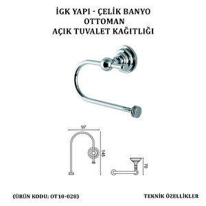 İgk Yapi - Çeli̇k Banyo Ottoman Açik Tuvalet Kâğitliği (ot10-028)