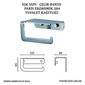 İgk Yapi - Çeli̇k Banyo Pari̇s Açik Tuvalet Kâğitliği (ps10-026)