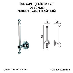 İgk Yapi - Çeli̇k Banyo Ottoman Yedek Tuvalet Kâğitliği (ot10-009)