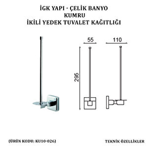 İgk Yapi - Çeli̇k Banyo Kumru Yedek İki̇li̇ Tuvalet Kâğitliği (ku10-026)