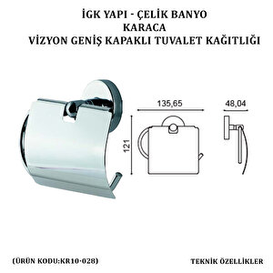 İgk Yapi - Çeli̇k Banyo Karaca Vi̇zyon Geni̇ş Kapakli Tuvalet Kâğitliği (kr10-028)