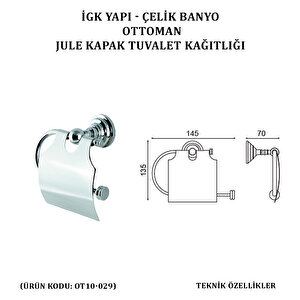 İgk Yapi - Çeli̇k Banyo Ottoman Jule Kapakli Tuvalet Kâğitliği (ot10-029)