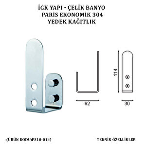 İgk Yapi - Çeli̇k Banyo Pari̇s Yedek Tuvalet Kâğitliği (ps10-014)