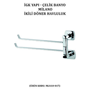 İgk Yapi - Çeli̇k Banyo Mi̇lano İki̇li̇ Döner Havluluk (mln10-017)