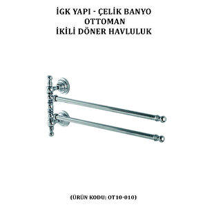 İgk Yapi - Çeli̇k Banyo Ottoman İki̇li̇ Döner Havluluk (ot10-010)