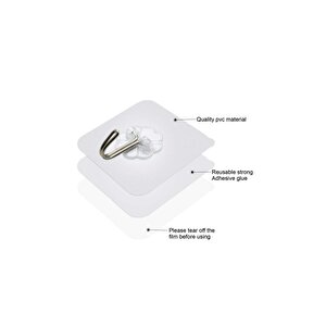 Askı Askılık 5 Adet Güçlü Şeffaf Duvar Askısı Askılığı Yapışkan Vantuz Kanca Mutfak Banyo Aksesuar Sticker