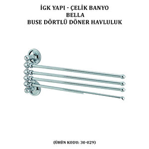İgk Yapi - Çeli̇k Banyo Bella Buse Dörtlü Döner Havluluk  (30-029)