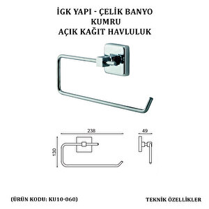 İgk Yapi - Çeli̇k Banyo Kumru Açik Kâğit Havluluk (ku10-060)