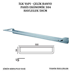 İgk Yapi - Çeli̇k Banyo Pari̇s Havluluk 50cm(ps10-010)